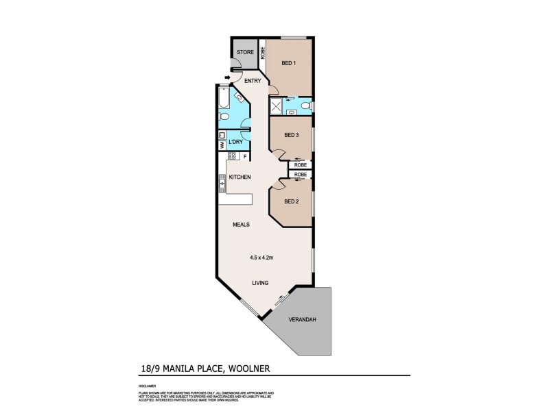 18/9 Manila Place, Woolner NT 0820 Floorplan