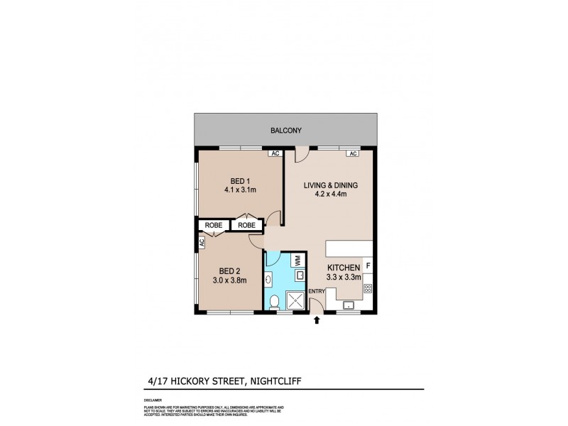 4/17 Hickory Street, Nightcliff NT 0810 Floorplan