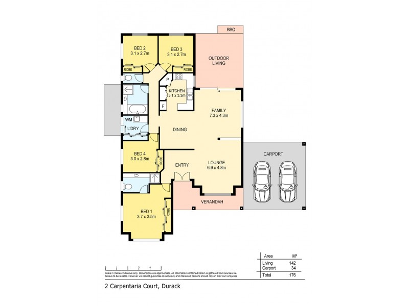 2 Carpentaria Court, Durack NT 0830 Floorplan
