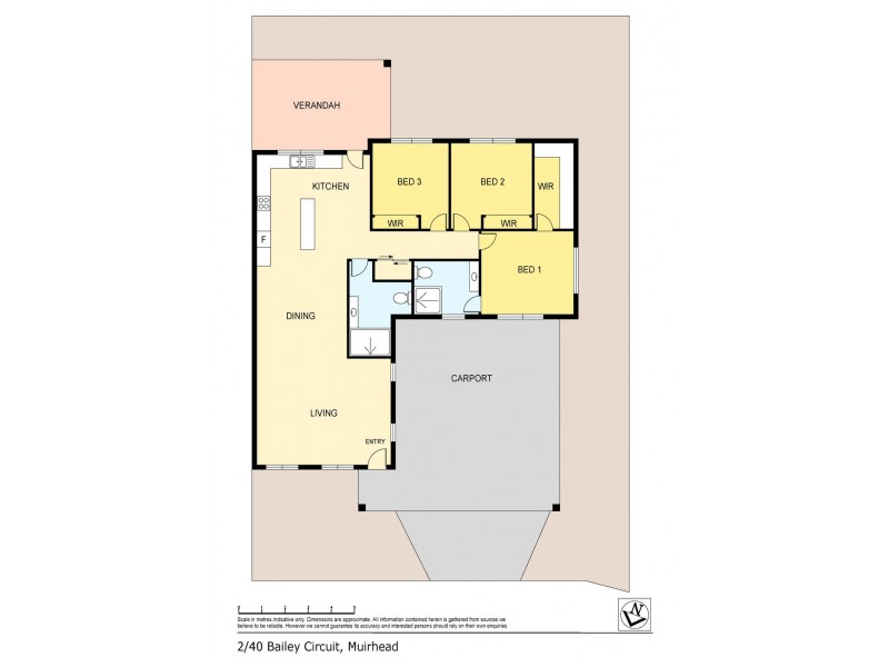 2/40 Bailey Circuit, Muirhead NT 0810 Floorplan