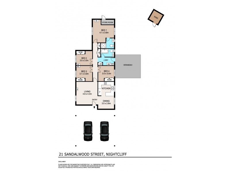 21 Sandalwood Street, Nightcliff NT 0810 Floorplan