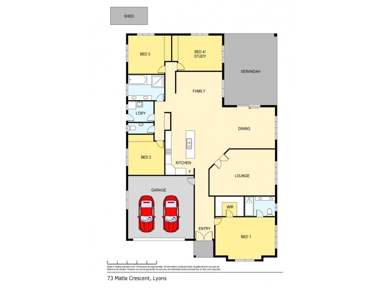 73 Matla Crescent, Lyons NT 0810 Floorplan