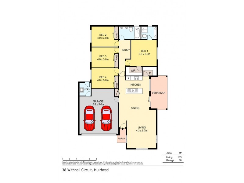 38 Withnall Circuit, Muirhead NT 0810 Floorplan