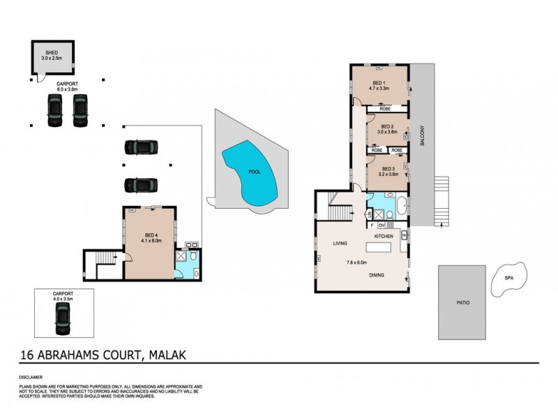 16 Abrahams Court, Malak NT 0812 Floorplan