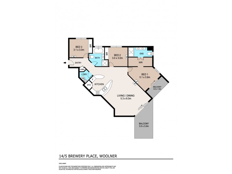 14/5 Brewery Place, Woolner NT 0820 Floorplan