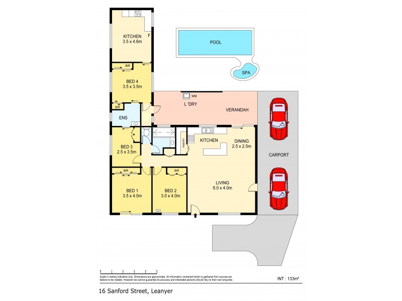 16 Sanford Street, Leanyer NT 0812 Floorplan