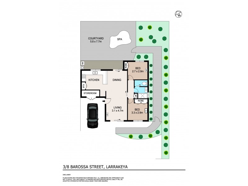 3/8 Barossa Street, Larrakeyah NT 0820 Floorplan
