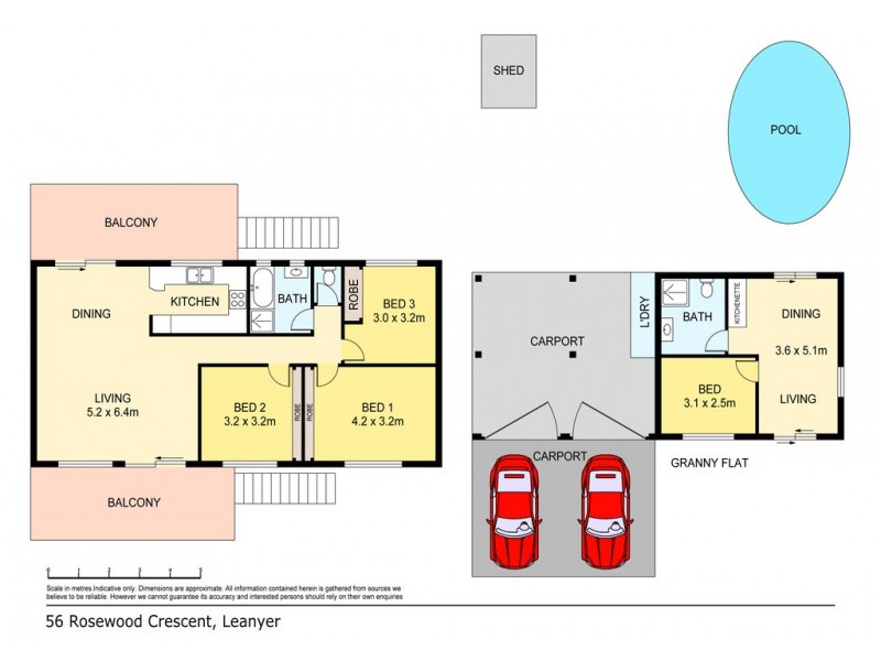 56 Rosewood Crescent, Leanyer NT 0812 Floorplan