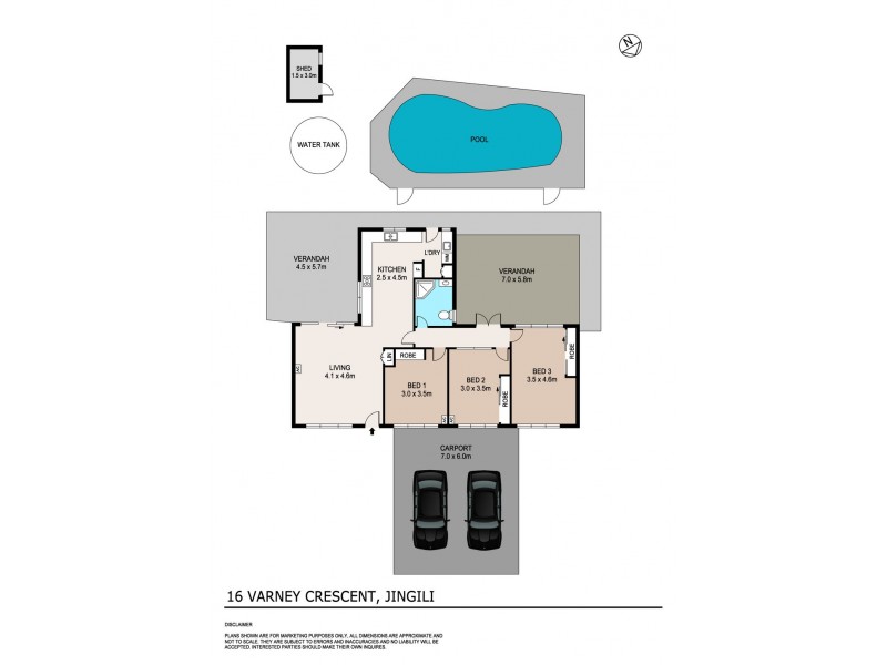 16 Varney Crescent, Jingili NT 0810 Floorplan