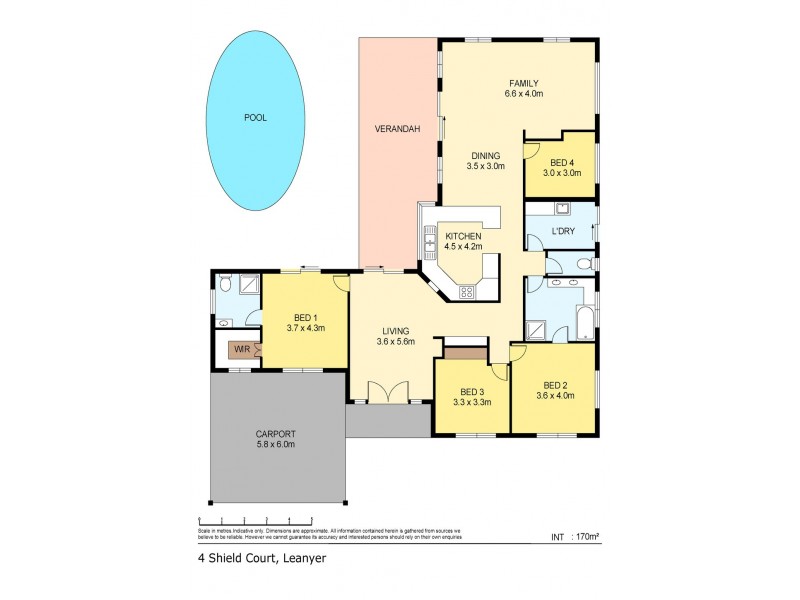 4 Shield Court, Leanyer NT 0812 Floorplan