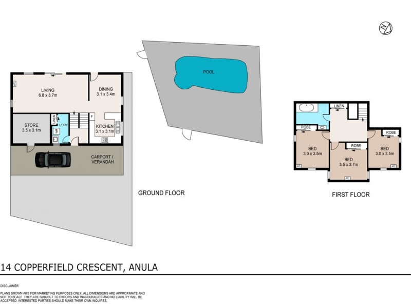 14 Copperfield Crescent, Anula NT 0812 Floorplan