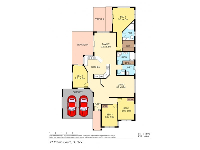 22 Crown Court, Durack NT 0830 Floorplan
