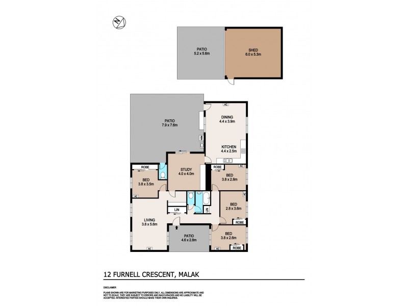 12 Furnell Crescent, Malak NT 0812 Floorplan