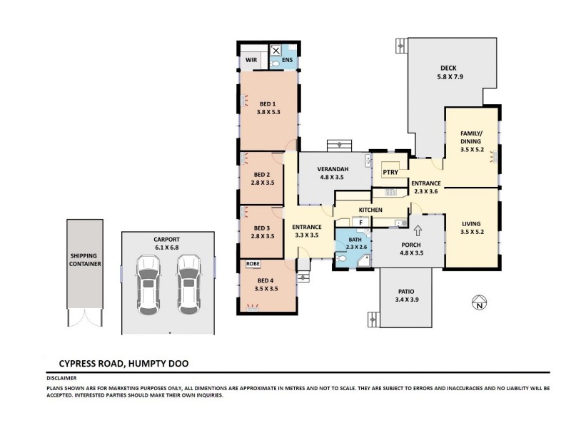 65, Lot 72 Cypress Road, Humpty Doo NT 0836 Floorplan