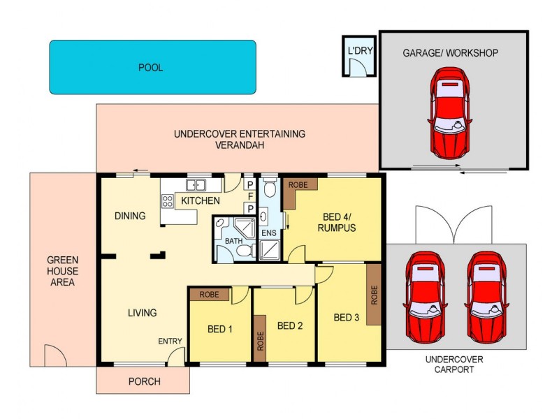 205 Trower Road, Alawa NT 0810 Floorplan