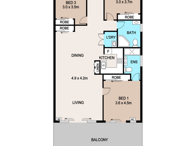 16/7 Warrego Court, Larrakeyah NT 0820 Floorplan