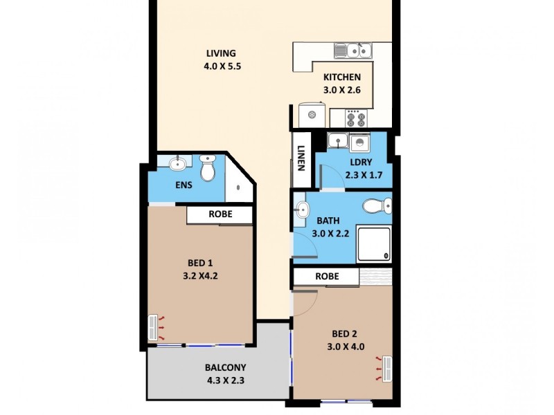 2/3 Morinda Street, Larrakeyah NT 0820 Floorplan