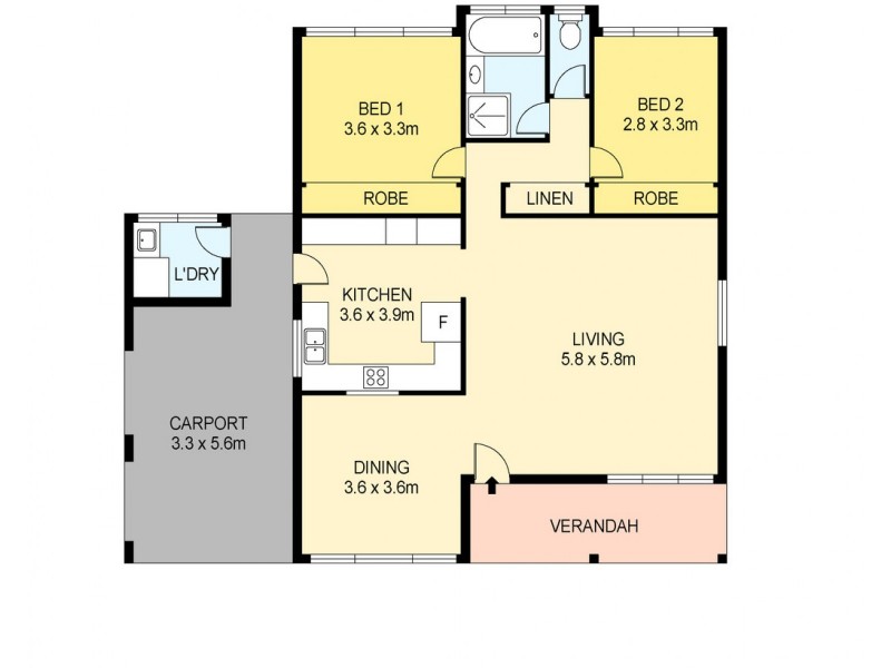 2/17 Rosewood Crescent, Leanyer NT 0812 Floorplan