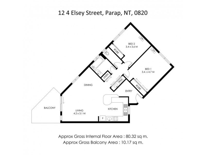 12/4 Elsey Street, Parap NT 0820 Floorplan