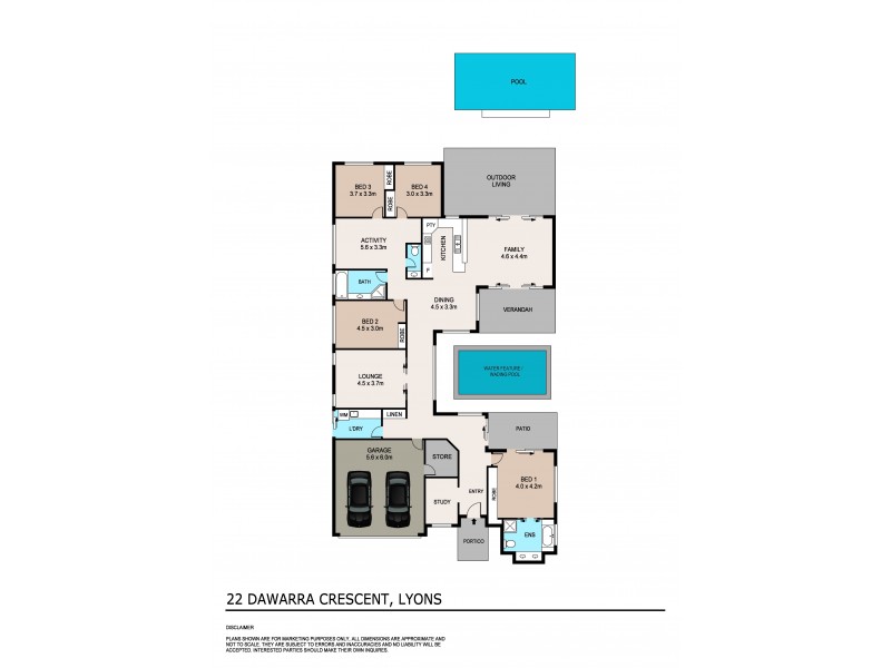 22 Dawarra Crescent, Lyons NT 0810 Floorplan