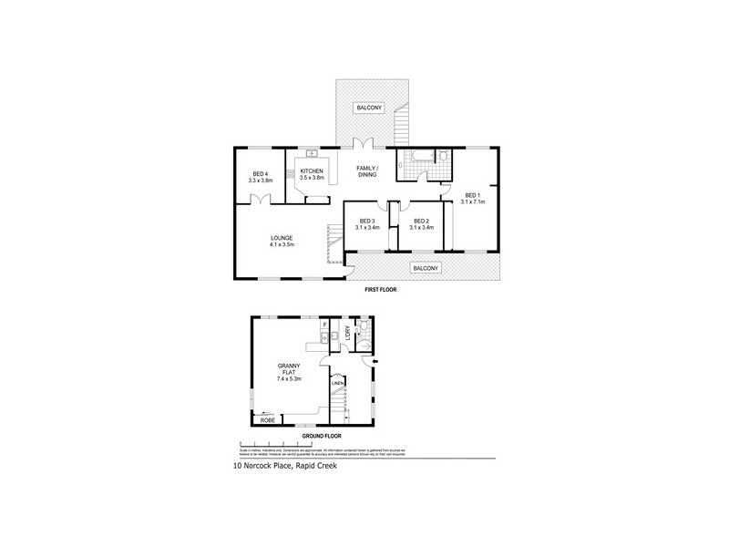 10 Norcock Place, Rapid Creek NT 0810 Floorplan