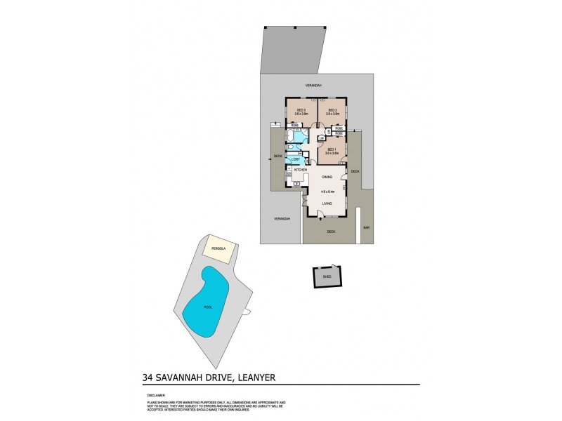 34 Savannah Drive, Leanyer NT 0812 Floorplan