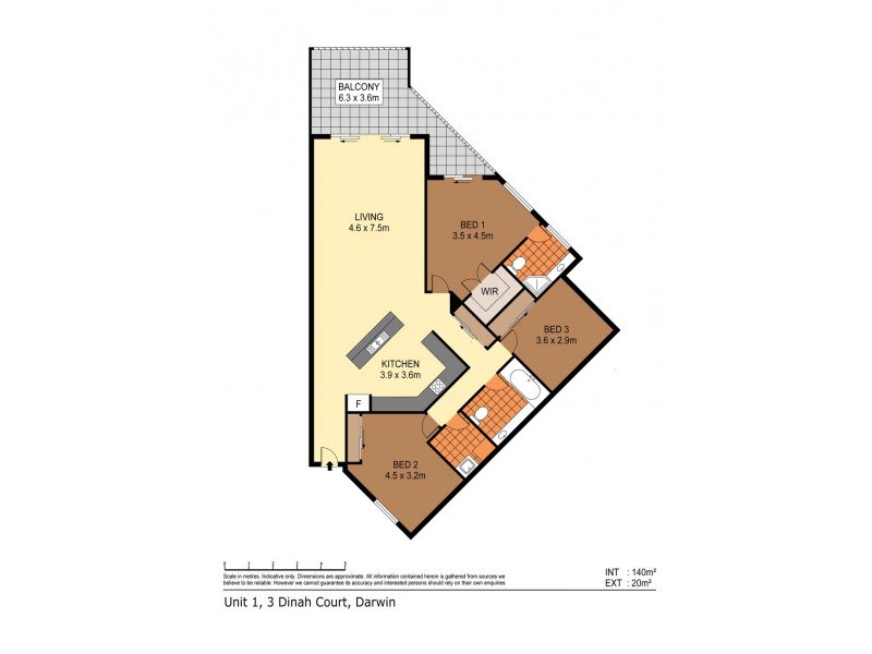 1/3 Dinah Court, Stuart Park NT 0820 Floorplan