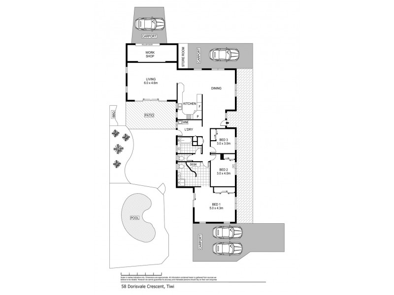 58 Dorisvale Crescent, Tiwi NT 0810 Floorplan