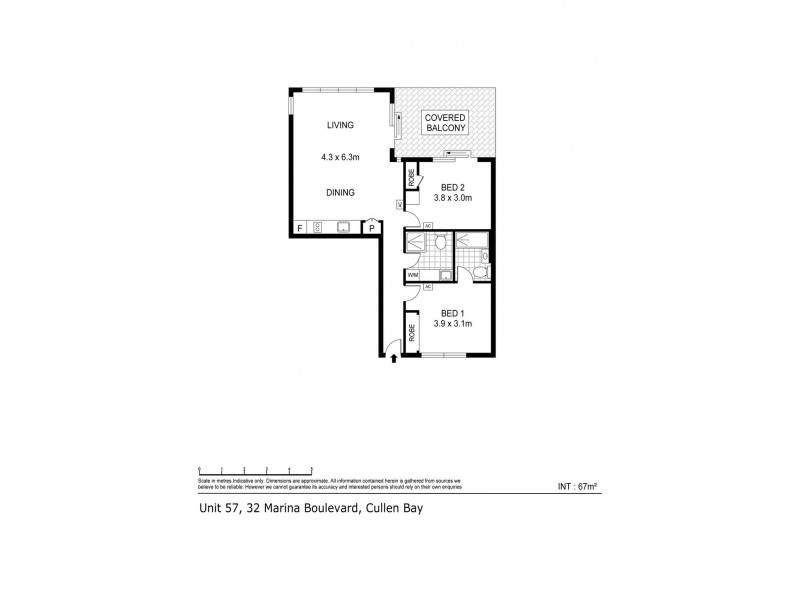 57/32 Marina Boulevard, Cullen Bay NT 0820 Floorplan