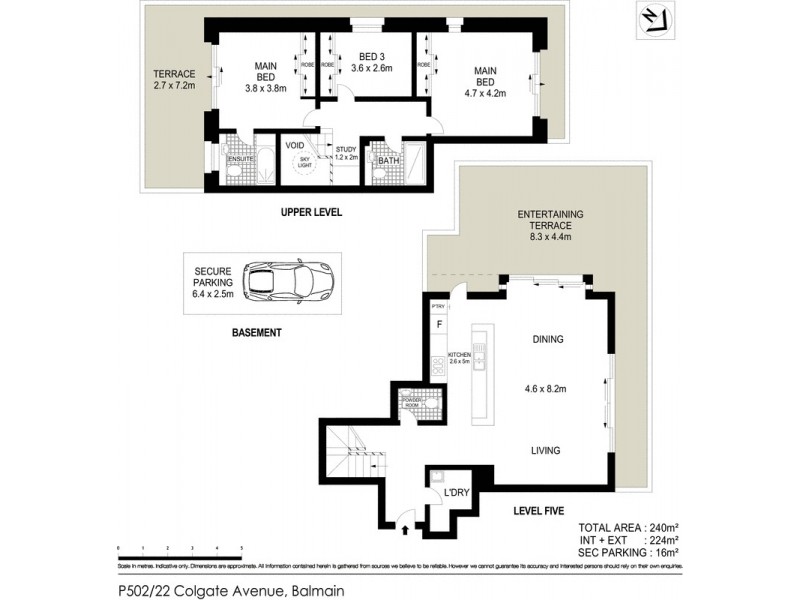 P502/22 Colgate Avenue, Balmain NSW 2041 Floorplan