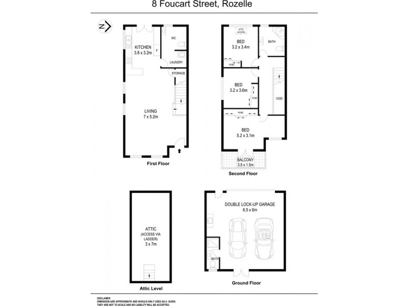 8 Foucart Street, Rozelle NSW 2039 Floorplan