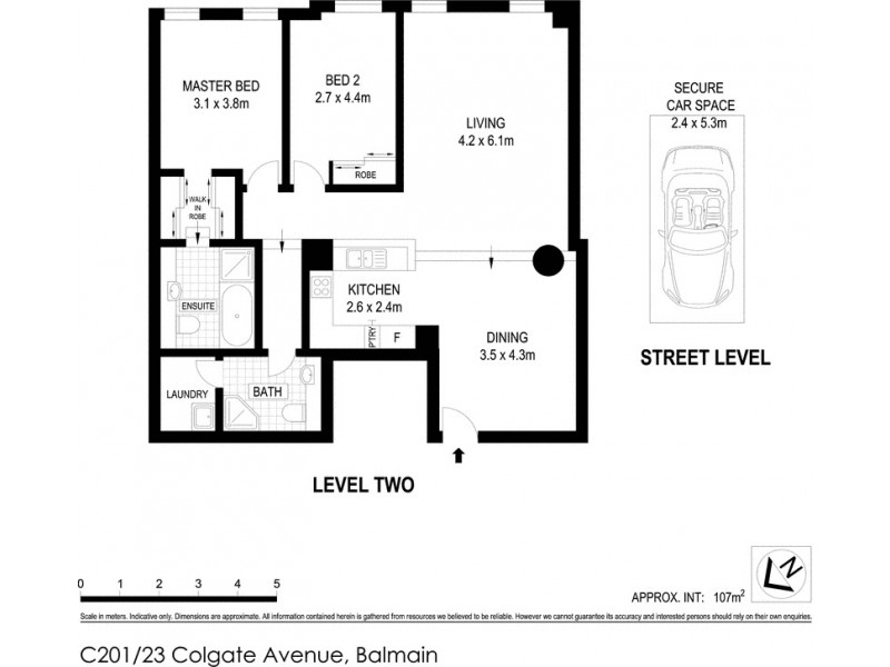 C201/23 Colgate Avenue, Balmain NSW 2041 Floorplan