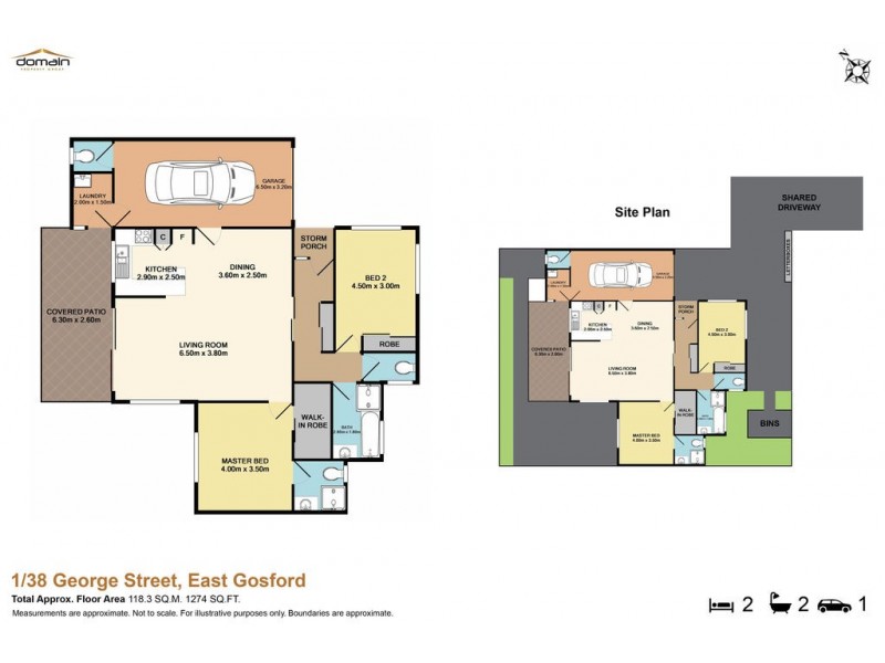 1/38 George Street, East Gosford NSW 2250 Floorplan