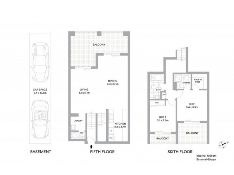 25/24-26 Watt Street, Gosford NSW 2250 Floorplan