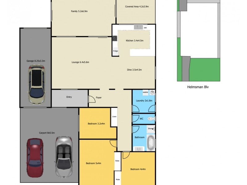 64 Helmsman Blvd, St Huberts Island NSW 2257 Floorplan