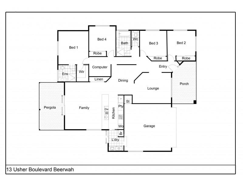 13 Usher Boulevard, Beerwah QLD 4519 Floorplan