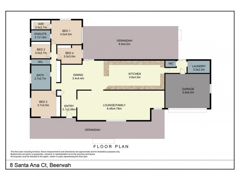 8 Santa Ana Court, Beerwah QLD 4519 Floorplan
