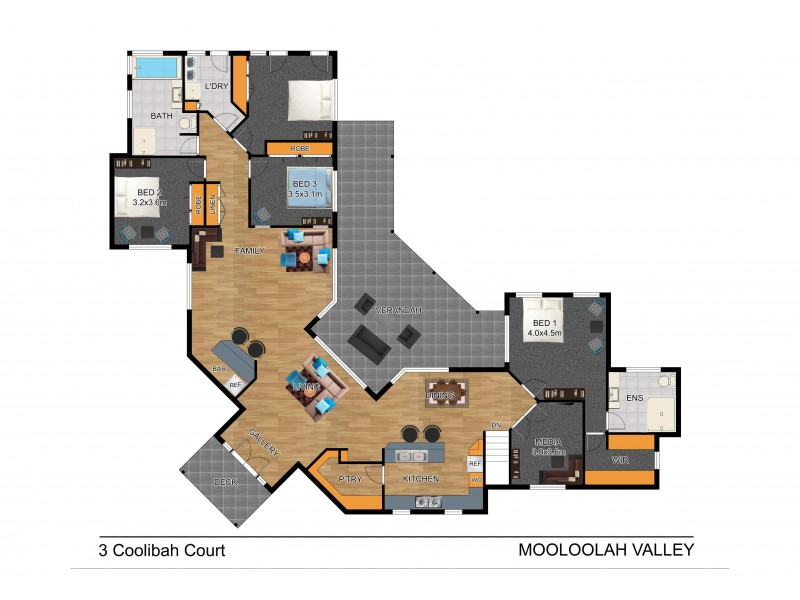 3 Coolibah Court, Mooloolah Valley QLD 4553 Floorplan