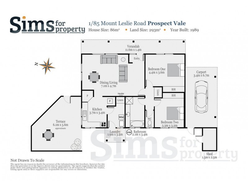 1/85 Mount Leslie Road, Prospect Vale TAS 7250 Floorplan