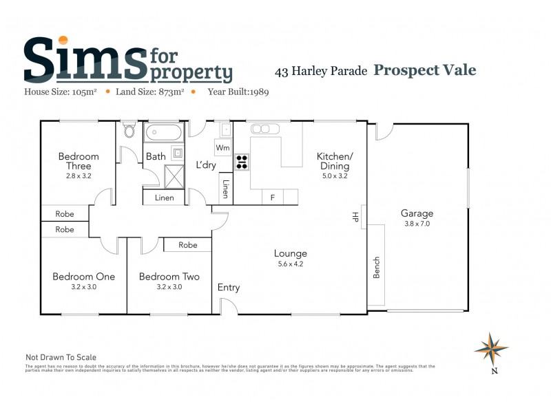 43 Harley Parade, Prospect Vale TAS 7250 Floorplan
