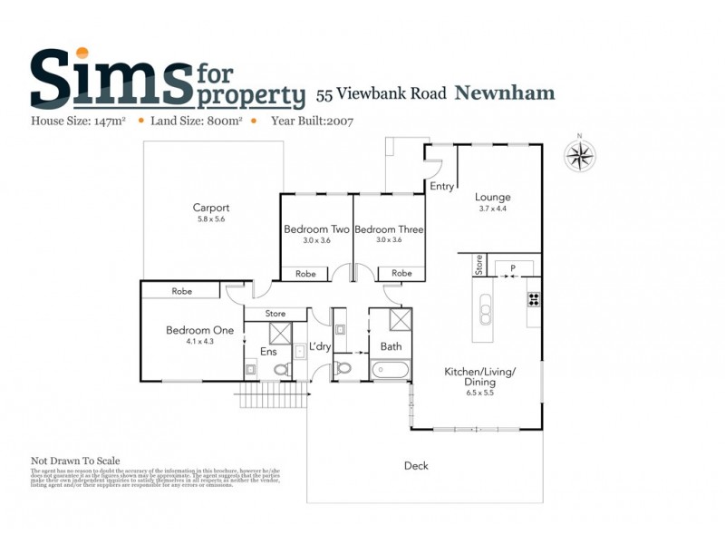 55 Viewbank Road, Newnham TAS 7248 Floorplan