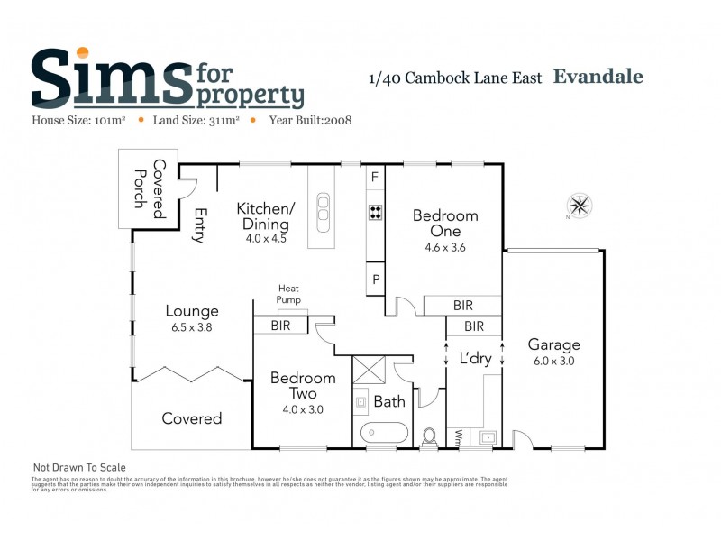 1/40 Cambock Lane, Evandale TAS 7212 Floorplan