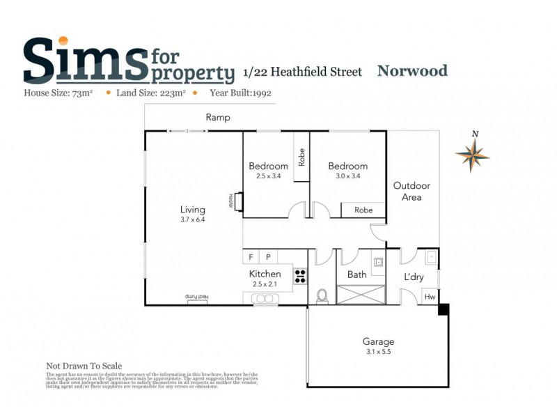 1/22 Heathfield Street, Norwood TAS 7250 Floorplan