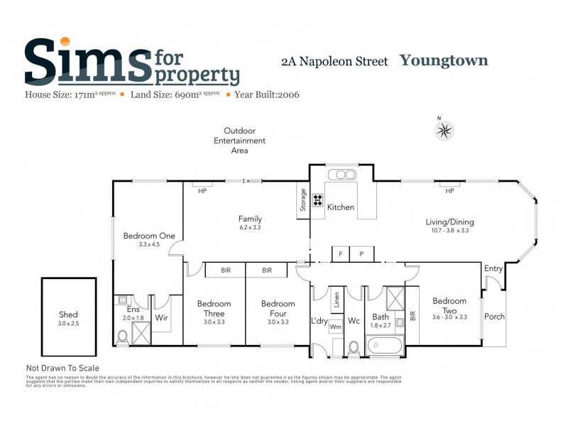 2a Napoleon Street, Youngtown TAS 7249 Floorplan