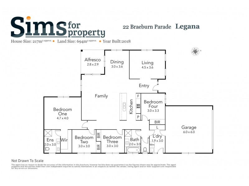 22 Braeburn Parade, Legana TAS 7277 Floorplan