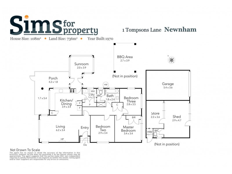 1 Tompsons Lane, Newnham TAS 7248 Floorplan