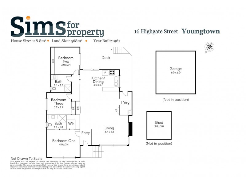 16 Highgate, Youngtown TAS 7249 Floorplan