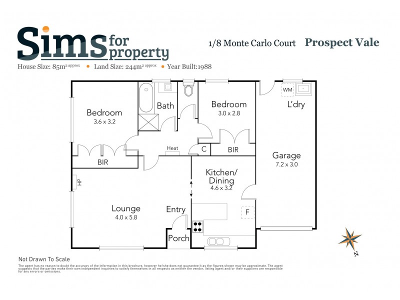 1/8 Monte Carlo Court, Prospect Vale TAS 7250 Floorplan