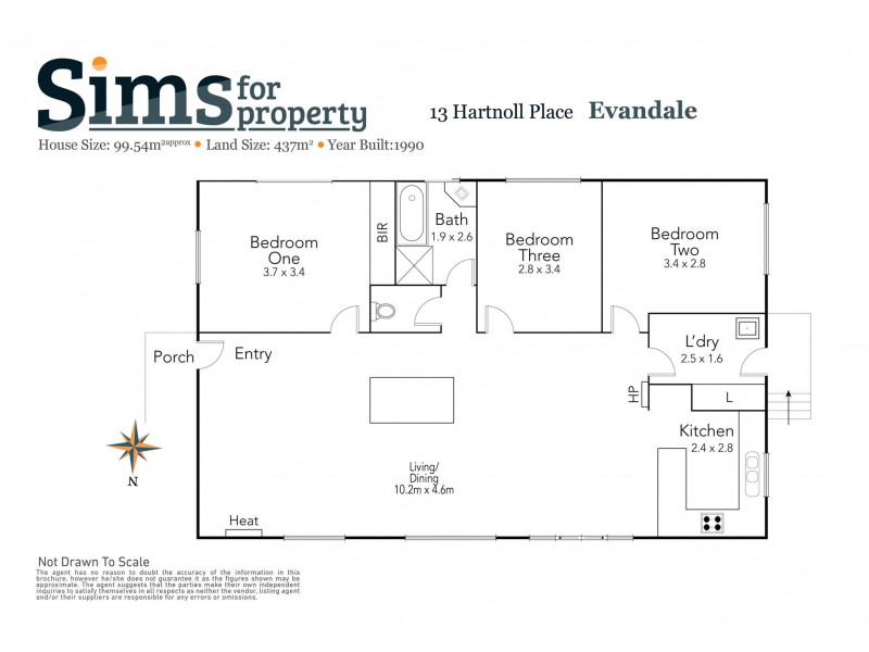 13 Hartnoll Place, Evandale TAS 7212 Floorplan