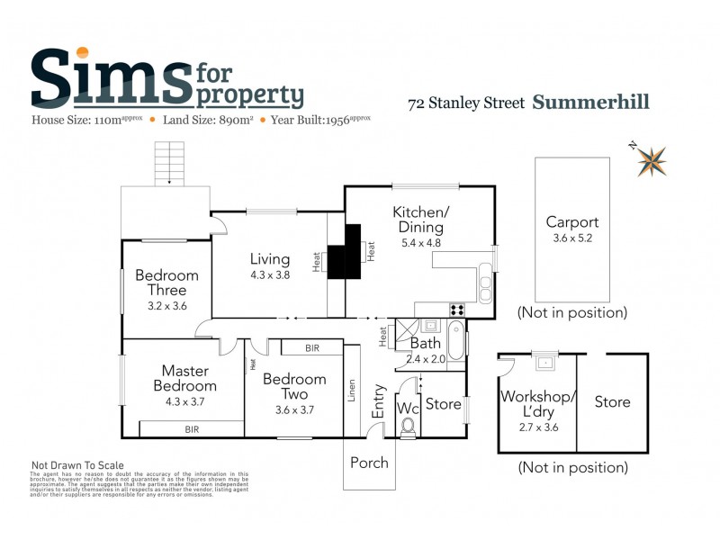 72 Stanley Street, Summerhill TAS 7250 Floorplan